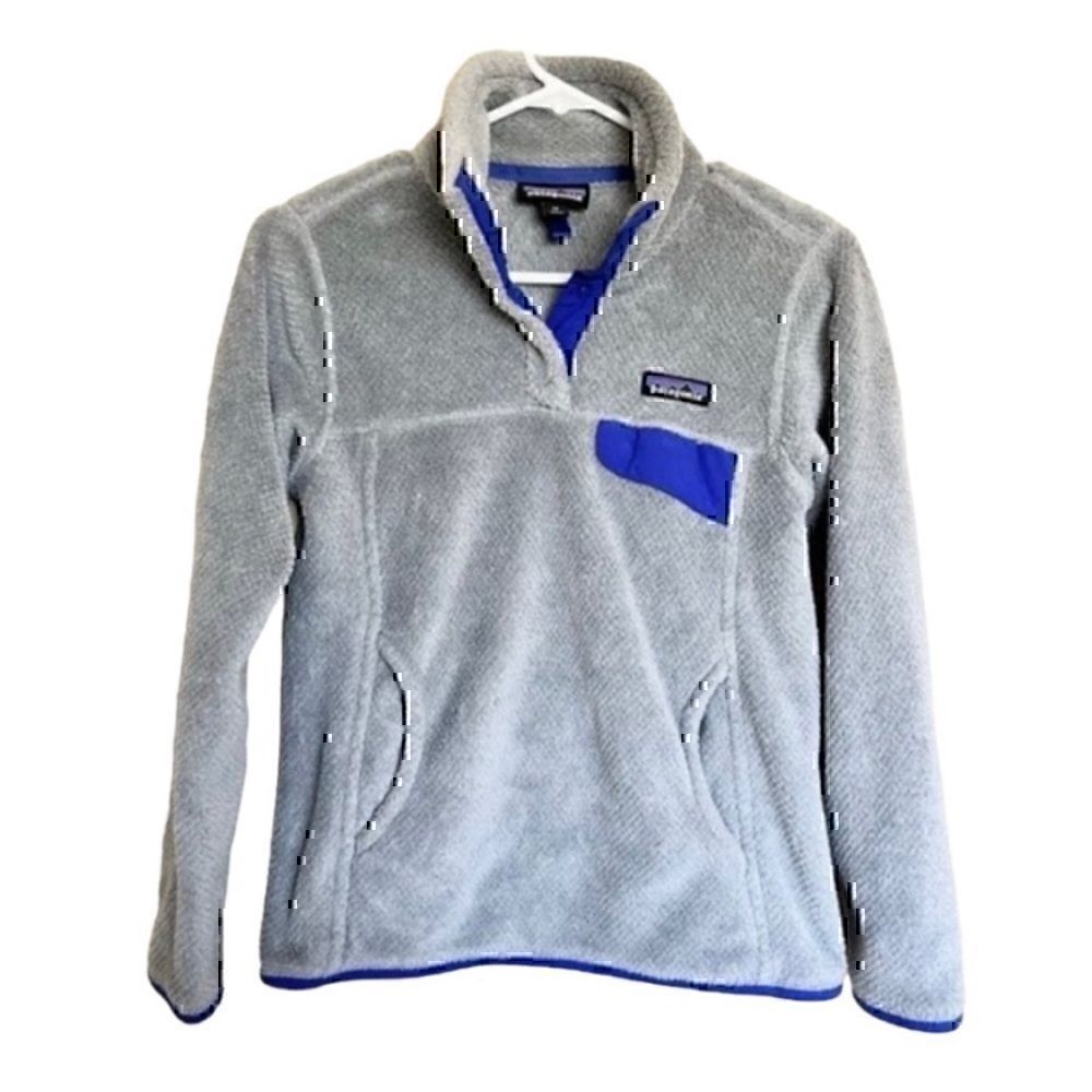 Patagonia Women's Re-Tool Snap-T Pullover Grey and Blue XS Gorpcore